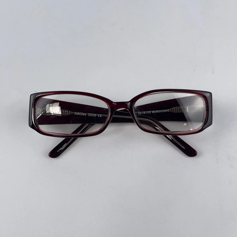 Jubilee 5850 Unisex‎ Eyeglasses Frame Burgundy Plastic Full Rim 52-18-135 mm